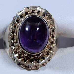 Vintage Womens Amethyst Ring 925 Sterling Silver Size 6